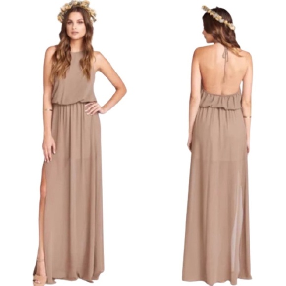 Show Me Your MuMu Dresses & Skirts - Show Me Your MuMu Heather Halter Dune Maxi Dress